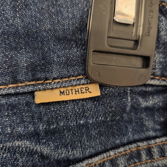 Mother Women's The Tomcat Roller Painfully Obvious Wide Leg Denim Jeans Sz 25 - Picture 7 of 10